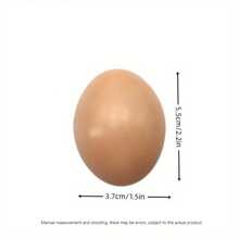 3/6 件鸡舍小假鸡蛋，农场动物用品笼子配件，鸡窝指南，鸡蛋装饰，塑料假鸡蛋，用于 DIY 工艺品、绘画和装饰 - 逼真的仿真鸡蛋