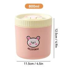Portable 304 Stainless Steel Thermal Lunch Box With Cutlery&Lunch Bag, Cute Capybara Pattern Leak Proof Bento Box, Microwave Safe&Hot Water Heating, Insulated Anti Scalding Lunch Container, Reusable Fruit Salad Food Storage Container, Suitable For Student And Adult Use In School, Office, Outdoor Camping, Picnic, Travel