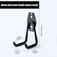 Ganchos de Utilidad para Almacenamiento de Garaje, Organizador de Herramientas de Jardín para Garaje, Ganchos de Montaje en Pared para Utilidades, Organizador de Almacenamiento de Herramientas de Alta Resistencia - F - Ver 8