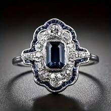1pc Fashionable Creative Luxury Sparkling Boho Design Engagement/Wedding Ring, Suitable For Daily Wear
