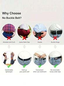 Elastic Waist Belt Adjustable No Buckle Belt For Jeans Pants Invisible Stretch Belts For Women & Men,Slimming Waistband - Buckle-Free Comfort, Adjustable & Elastic, Perfect For Jeans And Pants - Enhance Your Silhouette,Vintage Elastic Belt – No-Buckle, Invisible Fit For Men & Women, Comfort Stretch, Universal Size Summer, School