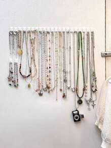 9/18/27pcs Necklace Organizer Hanging Hooks, Ins Style Home Storage, No-Drill Mini Wall Hooks, Multi-Functional Strong Adhesive Home Hooks For Bedroom, Kitchen, Bathroom Storage, Key Hanger, Room Decor, Bracelet & Waist Chain Organizer, Hair Accessory Storage - Multicolor - View 1