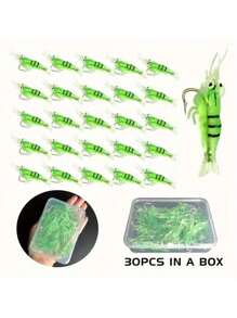 10/20/30pcs Bionic Shrimp Fishing Lure, Bionic Lure With Hook, Small Soft Shrimp Lure For Fishing - Multicolor - View 7