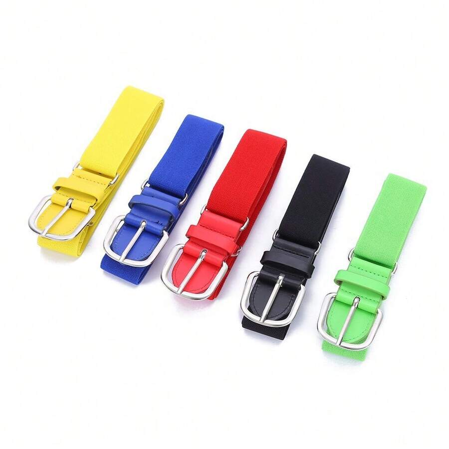 Adjustable Baseball/Softball Elastic Waist Belt For Teens & Adults, Personalized Metal Buckle Fall, Autumn, Halloween