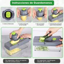 14 In 1 Vegetable Cutter With Container, Portable Manual Food Chopper For Potatoes, Onions, Salads, With Vegetable Peeler - Grey - View 6