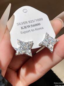 1 件星空闪亮星星项链、配套耳钉、手链优雅简约时尚女士珠宝套装 - 滿天星三件套 - 查看 2