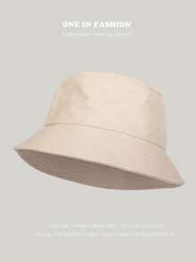 Custom Logo Versatile All-Match Solid Color Bucket Hat, Unisex Outdoor Summer Sun Protection Hat, Foldable - A - View 5