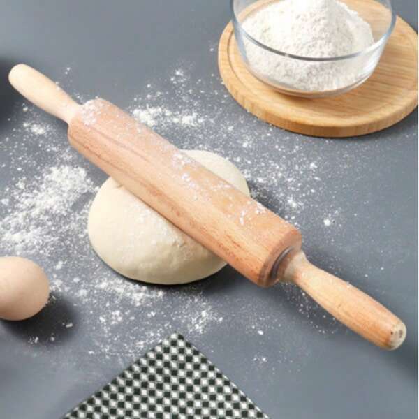 1 Stück Holzrolle für die Küche, Werkzeug zum Backen & Teigeausrollen