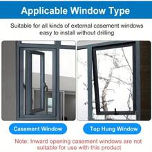 1Pc Window Lock Lock Protective Lock No-Drill Required Casement Window Limiter Window Lock Buckle Easy To Install Adjustable And Detachable Window Lock Suitable For External Windows,Not Applicable For Inward Opening Windows