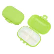 7 Pieces Medicine Case Portable Detachable Mini 4 Compartments Medicine Organizer For Travel Outdoor Green