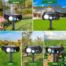 Paquete de 4 repelentes ultrasónicos solares: Estroboscopio LED, ahuyenta mapaches - *4 - Ver 7