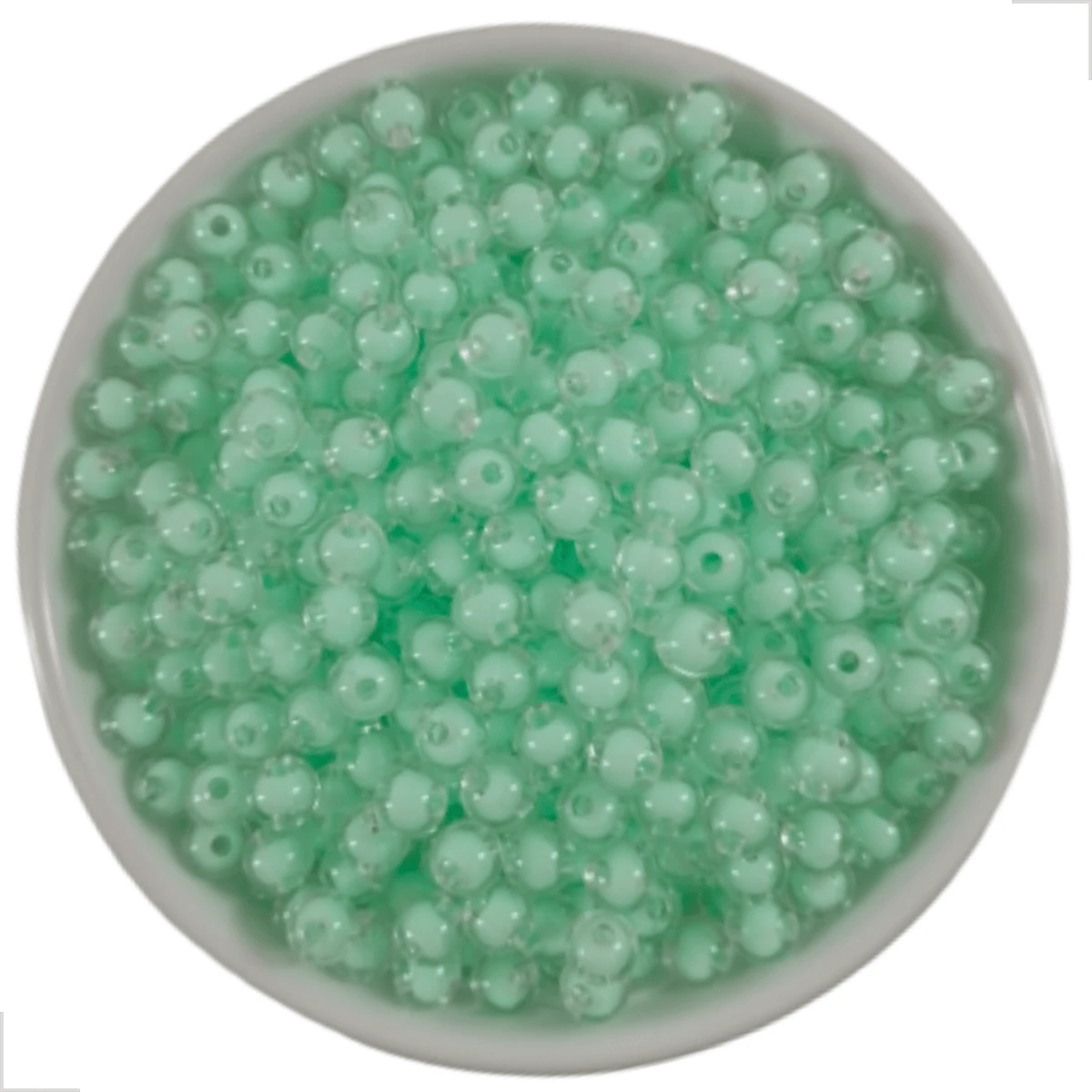 Acrylic Ball With Transparent Hole, Colorful Core, 8mm, 1750pcs, Decoration And Crafts