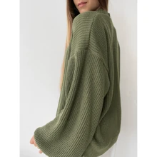 Casaco Tricot Básico Manga Bufante