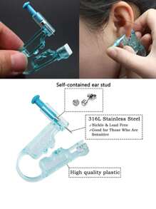 2-10pcs/Set Piercing Kit Asepsis Disposable Sterile Ear Piercing Unit Cartilage Tragus Helix Piercing Gun NO PAIN Nose Piercer Tool