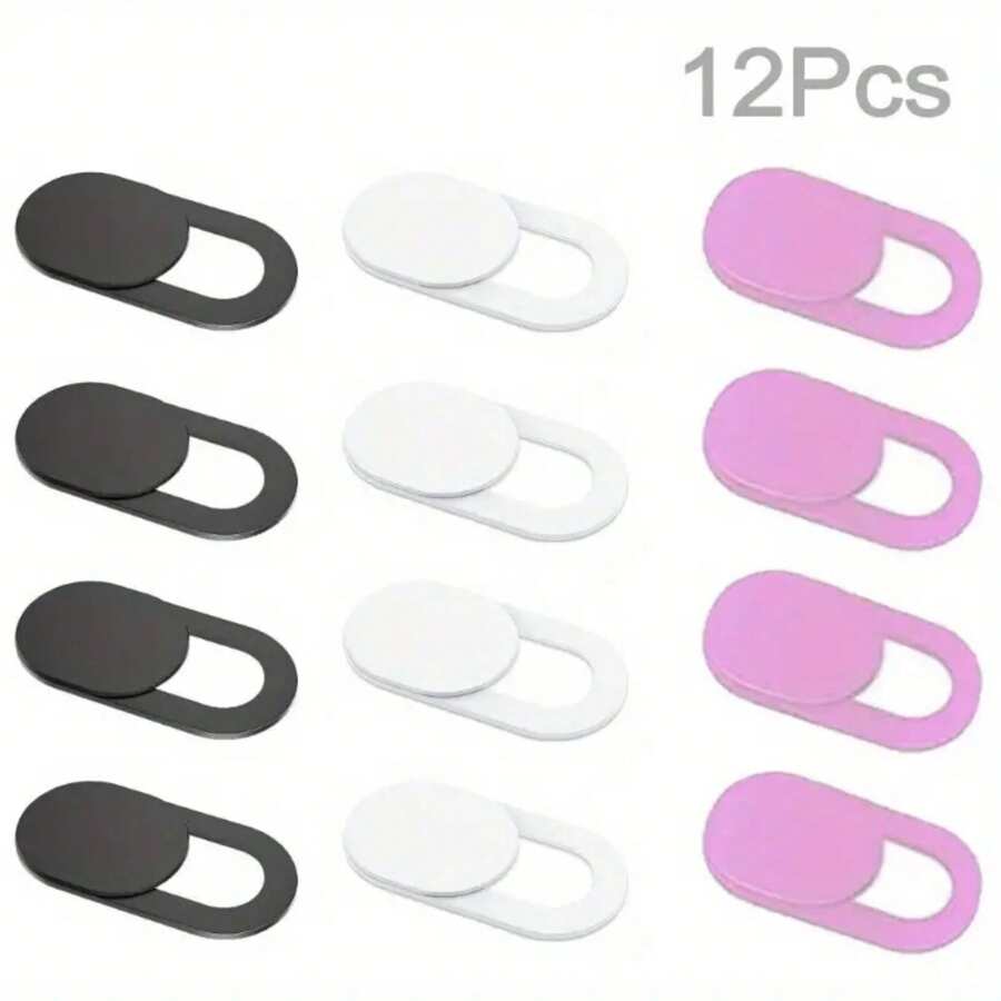 Copertura per webcam ultra sottile scorrevole - Schermo di privacy in ABS, nero, bianco e rosa, compatibile con laptop, ecc. - Design e alla moda, migliora la protezione della privacy Impermeabile Antiurto Antiscivolo Antigraffio Antiimpronta digitale Copertura completa