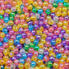 100pcs 8mm Mixed Color AB Faceted Round Acrylic Beads, For Jewelry Making DIY Bracelets Necklaces Phone Charms Crafts