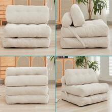 Folding Sofa Bed, Convertible Sleeper Chair With Pillow & Back Support, Portable Fold Out Chair Bed, Comfy Floor Sofa Lounge, Lazy Sofa For Dorm/Living Room/Office/Apartment - 米色 - 查看 7