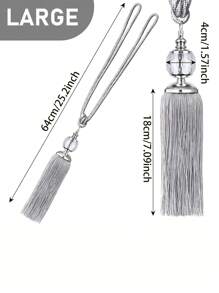 1pc/2pcs Luxury Crystal Pendant Tassel Tie Backs, Multi-Color Options, Suitable For Curtain Fixation And Decoration Gifts Birthday Graduation - Crystal Pendant - View 3