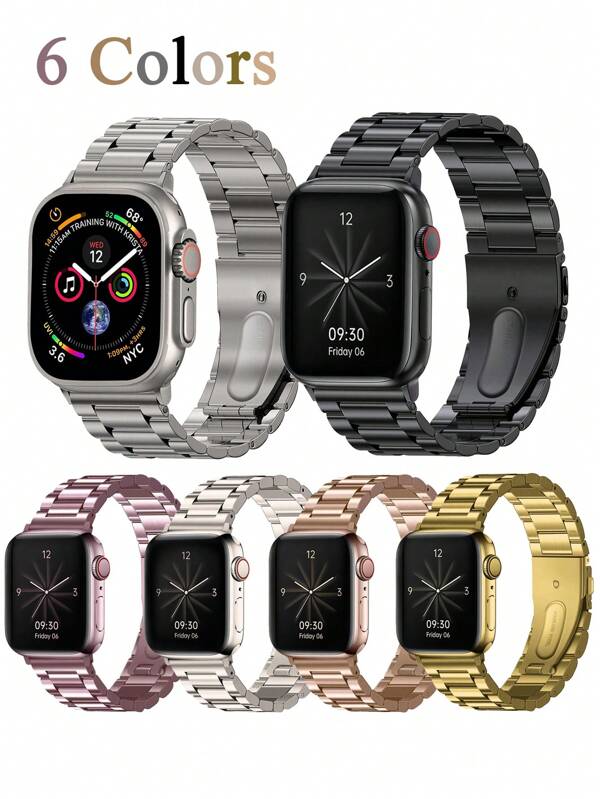 Correa compatible con Apple Watch de 49mm, 45mm, 46mm, 44mm, 42mm, 41mm, 40mm y 38mm, con caja de metal compatible con Apple Watch Ultra Series 10 9 8 7 6 5 4 3 2 1 SE