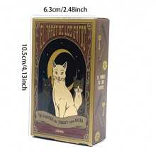 Un conjunto de 78 cartas de tarot en español titulado "Los gatos dominan la Tierra", perfecto para juegos de adivinación, regalos de fiesta y regalos de cumpleaños. - Color de la foto - Ver 2