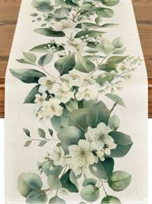 Nappe florale de camélia pour l'été, décoration de table de cuisine/salle à manger à motif de feuilles botaniques printanières pour la maison et les fêtes