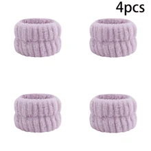 10 件/4 件可重复使用 Spa 腕带，柔软超细纤维毛巾腕带，面部清洁腕带，适合女士和女孩瑜伽跑步运动