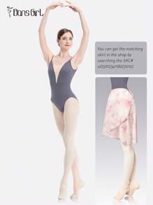 DonsGirl Bộ đồ múa ba lê hở lưng chữ V sâu thanh lịch gợi cảm dành cho nữ - Lý tưởng cho trang phục biểu diễn, tập luyện hàng ngày, luyện tập ba lê và tập thể dục thể thao - Xám - Xem 4