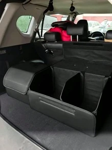 1 pieza Organizador y almacenamiento para automóvil para SUV, organizador del maletero para sedán - Organizador de carro, almacenamiento de carro, organizador del maletero plegable, organizador de carro de múltiples compartimentos plegable, organización resistente para accesorios, herramientas, artículos varios de carro, adecuado para cualquier automóvil, SUV, minivan, para accesorios de carro para mujeres y hombres (Tamaño de estilo: S/M/L)