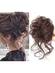 1pc Elegant And Slouchy Hair Bun Ring Female Hair Accessory Suitable For Daily Wear, Outdoor Dressing And DIY Hairstyling For Thick And Wavy Hair Hair Ties Ponytail Holders Hair Elastics Hair Rubber Bands Scrunchies Hair Rope Elastic Hair Tie