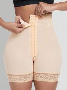 Black 4 Bones Slimming Pant Women's High Waist Shapewear Bottoms ,Body Shaperwear Panty ,Tummy Control And Butt Lifting Shorts,Waist Trainer Girdle Tightly Bind Body Zip Crotch,Daily Wear - Apricot - View 2