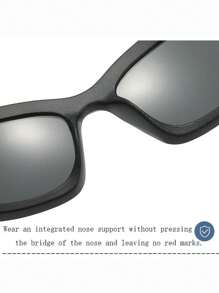 未来主义赛博朋克Y2K银色千年个性化时尚眼镜，男女通用 - 灰色 - 查看 9