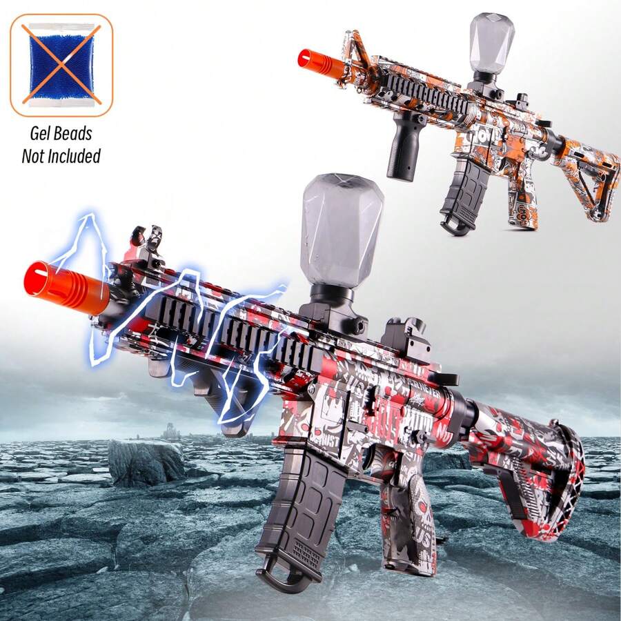 Christmas Decoration M416 M4A1 Detachable Electric Gel Blaster (Large Size) - Gel Ball Range Up To 70 Feet, Assembled Length 95cm, 7.4V High-Speed Motor, Full Auto Gel Blasting - Suitable For Outdoor Activities And Shooting Team Games, Outdoor Game Toy Gift (No Gel Balls Included) - Multicolor - View 1