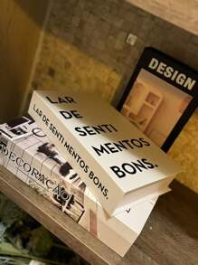 Kit With 3 Fake Books Desk Book Organizer Box Decorative Object Holder - CASA - Ver 3