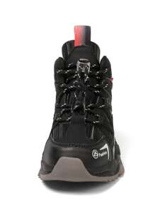 男童皮革户外徒步鞋，防滑全季休闲运动鞋，适合日常穿着，青少年软底徒步鞋 - 黑色 - 查看 4