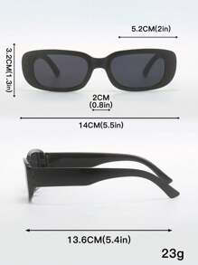 2pcs/Set Women's Black White Plastic Frame Square Beach Fashion Glasses Fashionable For Summer Beach Vacation,Outdoor,Travel
