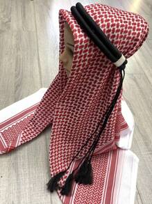 阿拉伯头巾 沙漠头巾 围巾 披肩 阿拉伯围巾 头饰 带阿加尔绳