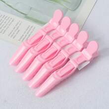 5pcs Candy Color Seamless Hair Clips, Includes Bangs Clip, Crocodile Hair Clips For Styling, Hair Partition And Perm/Dyeing