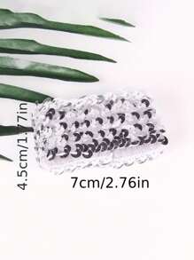 1 PIEZA Brazalete colorido con lentejuelas para actuación en el escenario, brazalete elástico en múltiples colores para decoración, 5 días hábiles