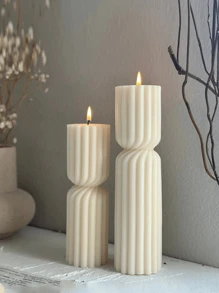 1 pieza Decoración de vela artesanal con rayas, regalo festivo, ambientador de fragancia fresca y duradera, vela de aromaterapia adecuada para decoración del hogar, chimenea, habitación, sala de estar, decoración central, oficina, regalo perfecto para San Valentín, Acción de Gracias, Navidad, Halloween, Pascua, cumpleaños y regalos de decoración para el hogar, graduación, boda