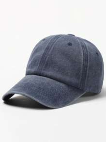 1 件女士纯色水洗棒球帽，适合春季、夏季、秋季户外活动