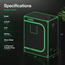 VIVOSUN Hydroponic Grow Tent With Window And Floor Tray For Indoor Plant Cultivation