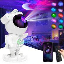 GALAXY ASTRONAUT PROYECTOR – LUZ LED 360° + BLUETOOTH + CONTROL REMOTO - Blanco - Ver 2