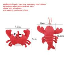 1件卡通仿真螃蟹龙虾爱狗人士和狗妈妈爱玩具可爱耐咬爱狗人士和狗妈妈爱玩具创意猫/狗爱好者礼物和狗/猫妈妈爱宠物互动玩具猫/狗爱好者礼物和狗/猫妈妈爱宠物用品 - 彩色 - 查看 2