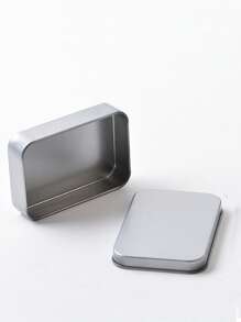 全新方形锡制收纳盒，小型金属收纳盒，适用于珠宝、钥匙、硬币、婚礼糖果容器