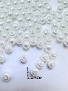 6mm-16mm/500pcs/200pcs/100pcs/50pcs Round Polished Smooth Hole Beads For DIY Bracelet, Necklace Accessories