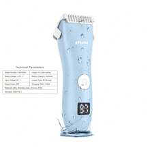 ENSSU 1set New Hair Clippers, Professional Quiet Hair Trimmer For Kids And Toddler, Rechargeable Cordless Hair Cutting Machine For Children, With LCD Display, - Baby Blue - View 10