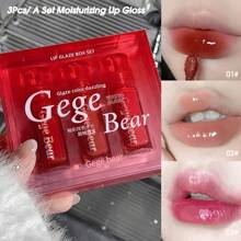 Gege Bear 1Pc冰桶晶莹透亮唇彩，保湿滋润不易脱妆不掉色，秋冬季女士液体唇膏 - 彩色 - 查看 16