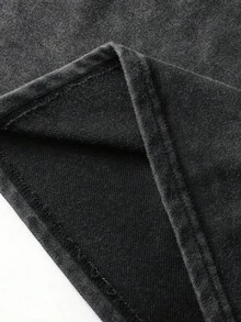 Men's Street Style T-Shirt And Shorts Set, Slightly Stretchy Washed Black Casual Daily 2-Piece Outfit, Summer