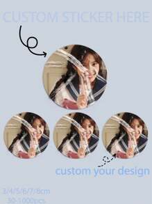 30-1000 chiếc Nhãn cao cấp Nhãn dán tùy chỉnh Giấy không tráng phủ Tròn - Nhãn dán doanh nghiệp được cá nhân hóa có Logo Tên và Hình ảnh Con dấu, Keo dán, Đa chức năng, Trang trí Tinh tế, - tròn - Xem 6