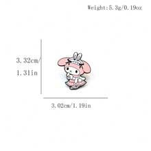 Sanrio Alfileres de solapa esmaltados de la familia de dibujos animados Sanrio, prendedores de metal bonitos de Hello Kitty, Kuromi, Cinnamoroll, figuras de anime Kawaii para la mochila